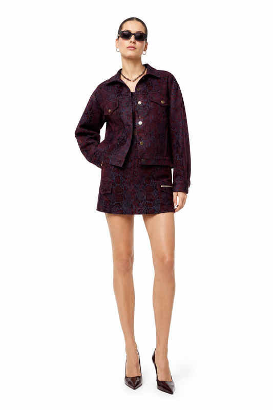SCARLET PLUSH DENIM JACKET