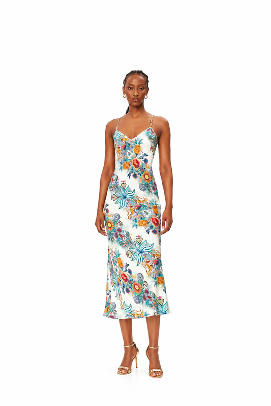 SLIPDRESS TROPICAL GARDEN