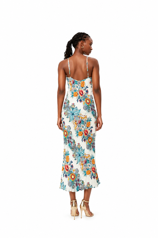 SLIPDRESS TROPICAL GARDEN
