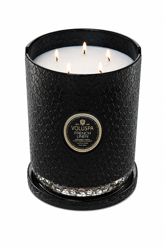FRENCH LINEN 5 WICK HEARTH