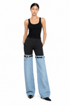 WOVEN  HYBRID DENIM TROUSERS