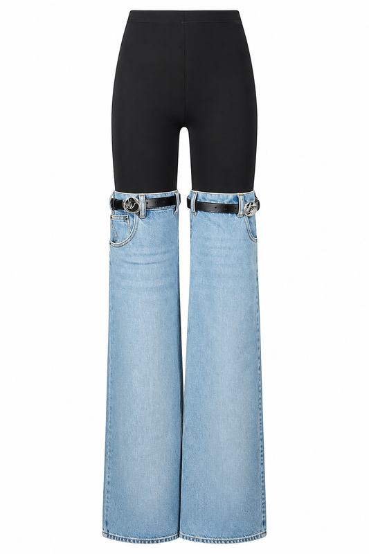 WOVEN  HYBRID DENIM TROUSERS