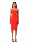 C-LOGO ONE SHOULDER DRESS