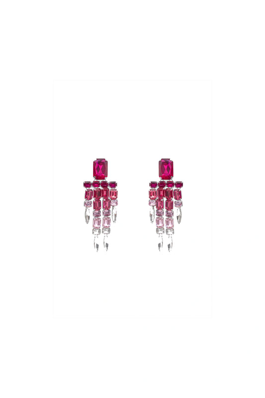 OMBRE CRYSTAL CHANDELIER EARRINGS