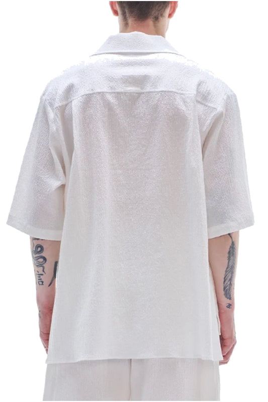 CREPE COTTON PULLOVER SHIRT