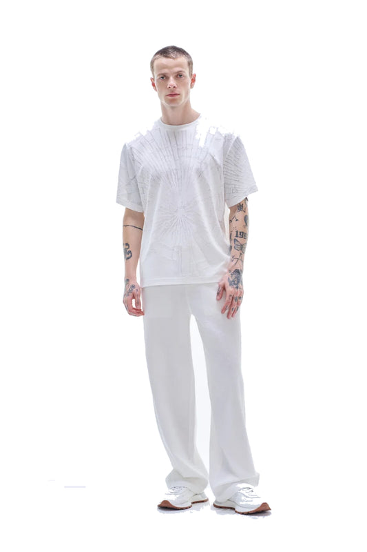 TEE WITH BURNT-OUT PATTERN