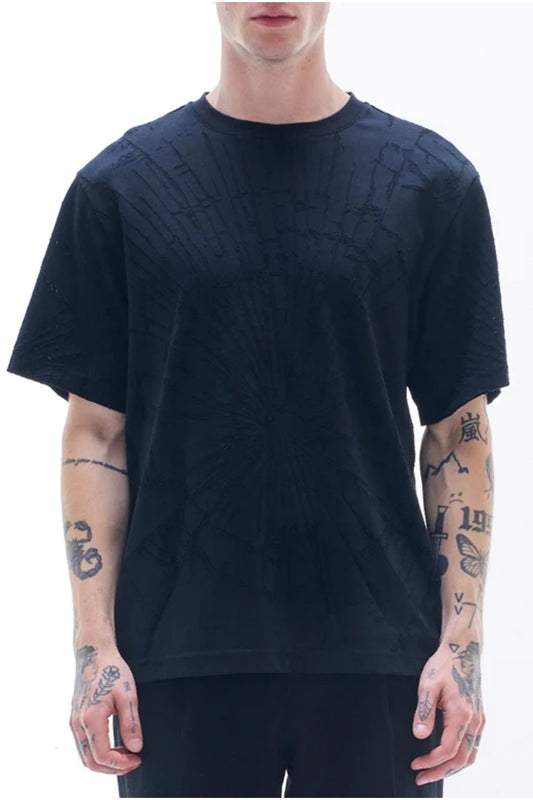 TEE WITH BURNT-OUT PATTERN