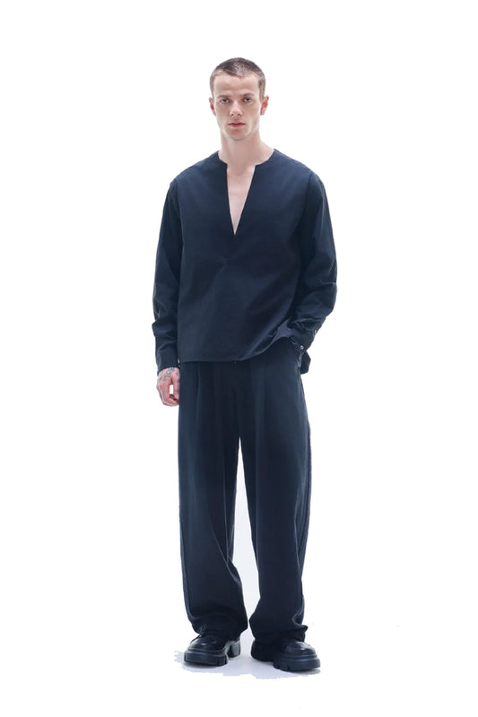 COTTON LINEN BAGGE PANTS