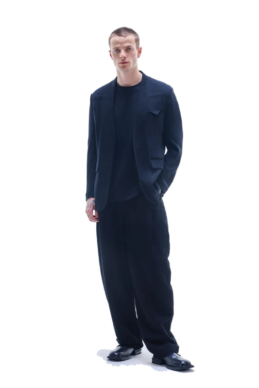 RAYON COTTON CURVED LEG PANTS