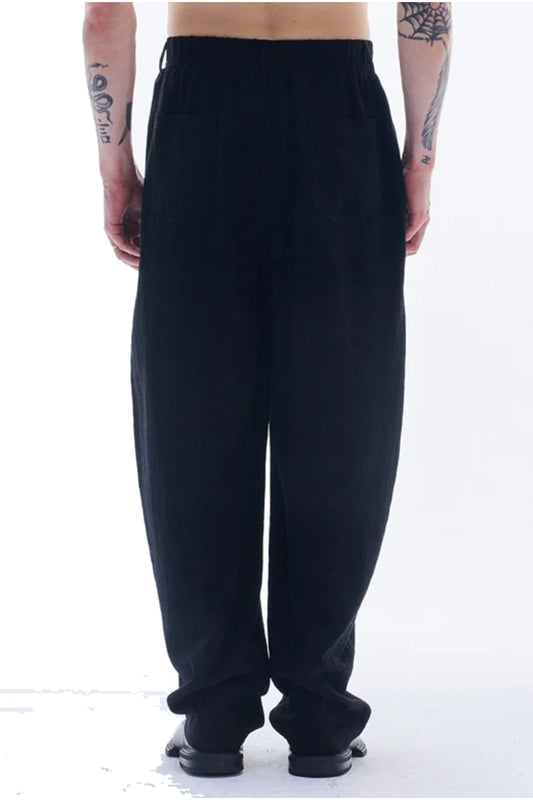 RAYON COTTON CURVED LEG PANTS