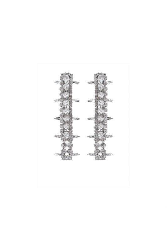 ACCESSORY CRYSTAL FRINGE DROP EARRINGS