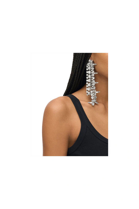 ACCESSORY CRYSTAL FRINGE DROP EARRINGS