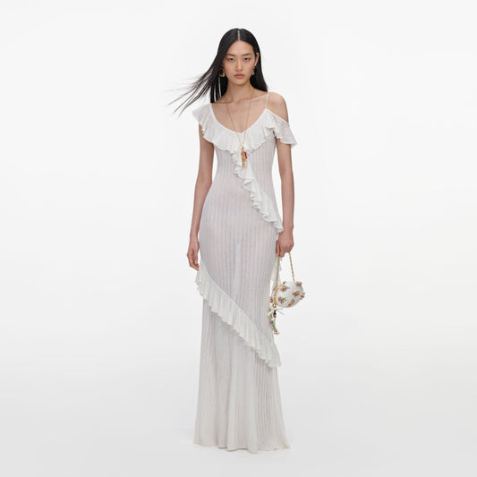 RUFFLE KNIT MAXI DRESS