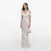 RUFFLE KNIT MAXI DRESS