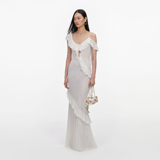RUFFLE KNIT MAXI DRESS
