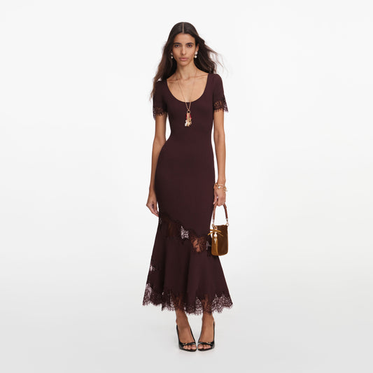 RIBBED KNIT MIDI DRESS