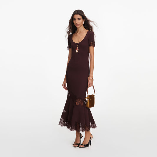 RIBBED KNIT MIDI DRESS