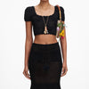 CROCHET KNIT MIDI SKIRT