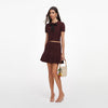 POINTELLE KNIT MINI SKIRT
