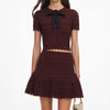 POINTELLE KNIT MINI SKIRT