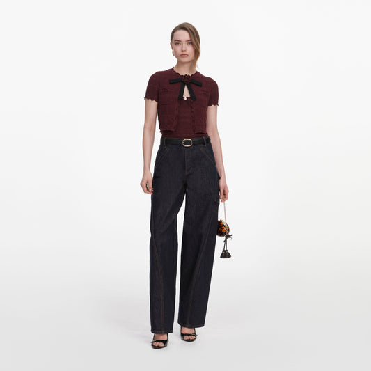 POINTELLE KNIT TOP