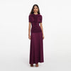 JERSEY GATHERED MIDI DRESS