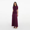 JERSEY GATHERED MIDI DRESS