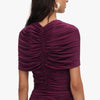 JERSEY GATHERED MIDI DRESS