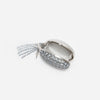 OVAL CRYSTAL CHAIN CLUTCH BAG