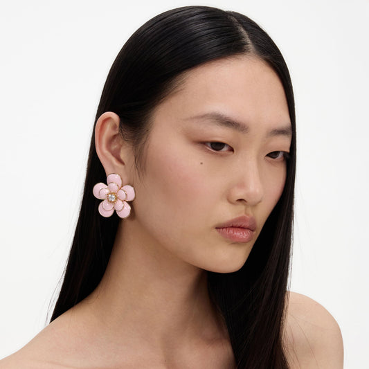 ENAMEL FLOWER EARRINGS