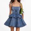 FLARED PEPLUM MINI DRESS