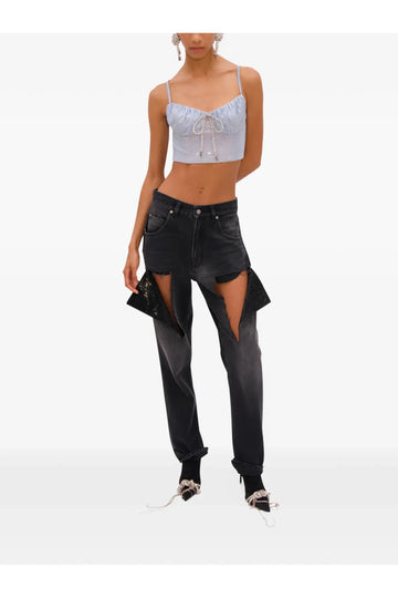 HOTFIX THIGH SLASH JEANS
