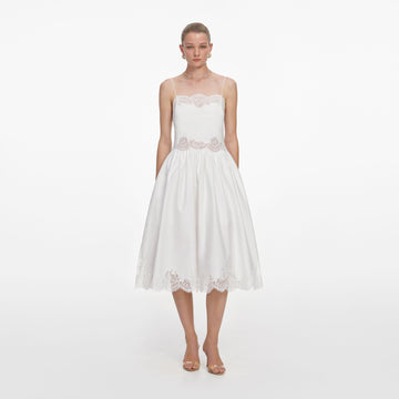 LACE TRIM MIDI DRESS