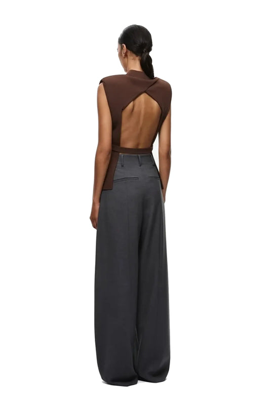 OPEN BACK KNIT TOP