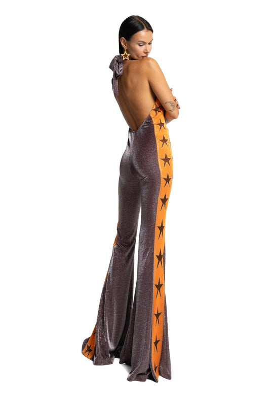 low-cut jumpsuit